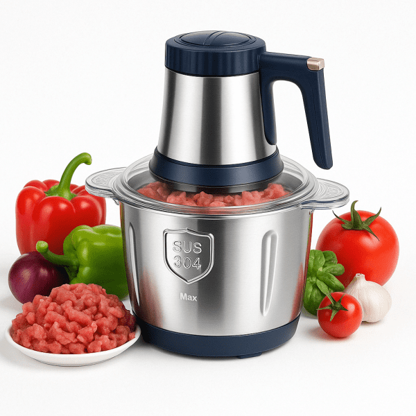 5L Electric Meat Grinder & Food Processor – 500W Stainless Steel Chopper with 5-Speed Blades for Meat, Vegetables, Nuts & More - Image 2