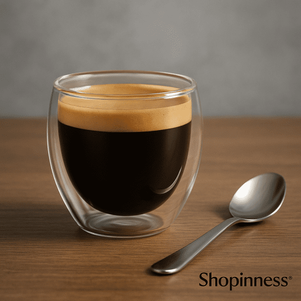 Double Wall Glass Cup for espresso, tea and coffee