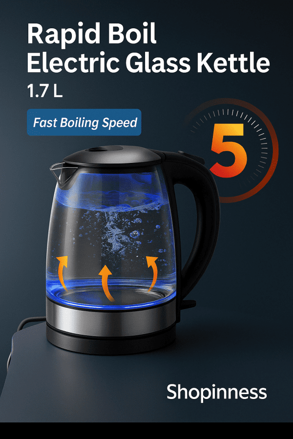 2.0L Electric Glass Kettle 2200W with Temperature Control 4-Hour Keep Warm Auto-Off Boil-Dry Protection for Coffee & Tea - Image 2