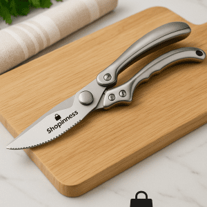 🔥 PowerGrip™ Heavy-Duty Stainless Steel Kitchen Scissors – Cut Meat, Bone & More