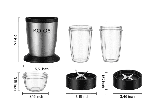 KOIOS™ 900W Smoothie Blender – 3 Modes, Dual 27oz Portable Bottles, Stainless Steel Blades, Self-Cleaning - Image 2