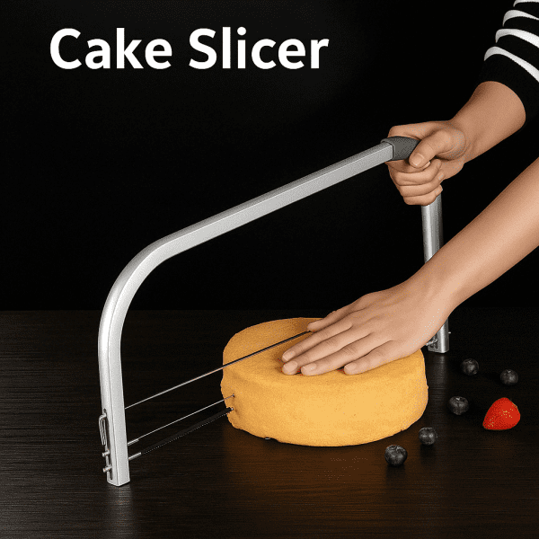 3-Blade Adjustable Stainless Steel Cake Cutter – 50cm Professional Layering Tool - Image 2