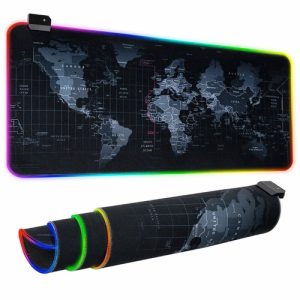 Dragon RGB Gaming Mouse Pad World Map – Large LED Desk Mat