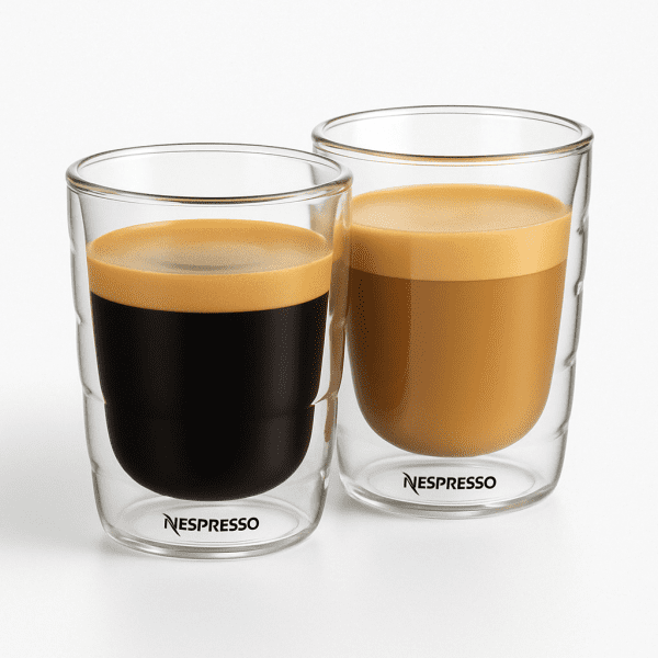 Nespresso™ Double-Wall Glass Cups – 85ml Heat Resistant Coffee Mugs 1pc - Image 2