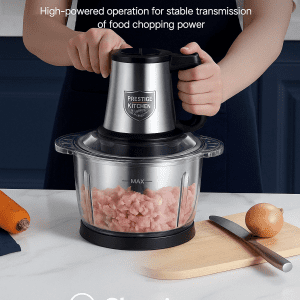5L Electric Meat Grinder & Food Processor – 500W Stainless Steel Chopper with 5-Speed Blades for Meat, Vegetables, Nuts & More