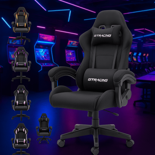 Ergonomic Gaming Chair – PU Leather Computer Desk Chair with Lumbar Support & Headrest - Image 2