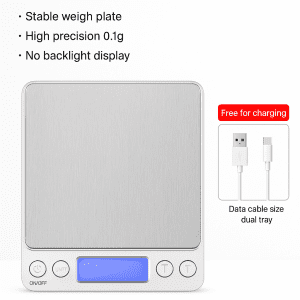 Digital Kitchen Scale Mini Pocket Stainless Steel Precision Jewelry Electronic Balance Weight Gold Gram 0.1/3000g Weigh Scales