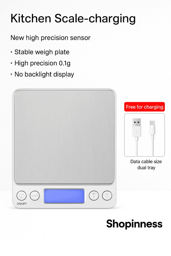 Digital Kitchen Scale Mini Pocket Stainless Steel Precision Jewelry Electronic Balance Weight Gold Gram 0.1/3000g Weigh Scales