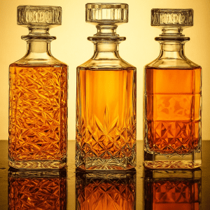Novelty design 3 styles barware wine glass bottle 1000ml lead-free glass whiskey decanters for Liquor Scotch Bourbon