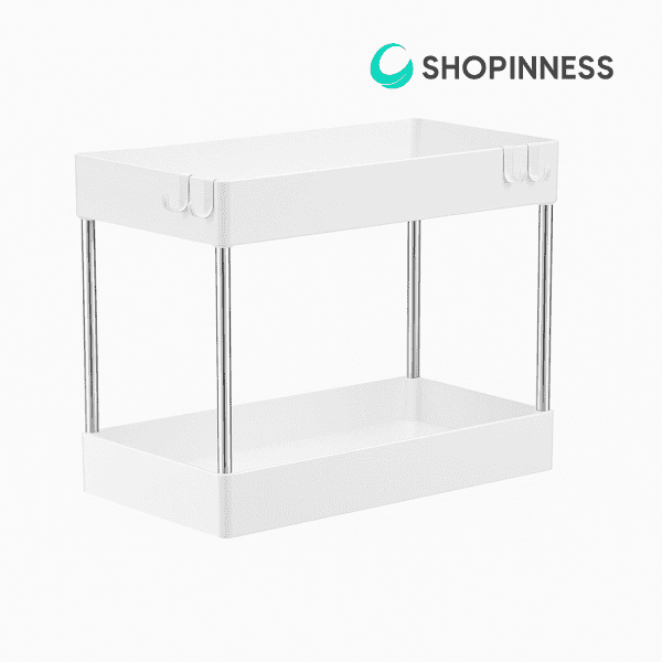 SpaceSaver™ 2-Tier Under Sink Organizer – Maximize Storage in Kitchen & Bathroom - Image 2