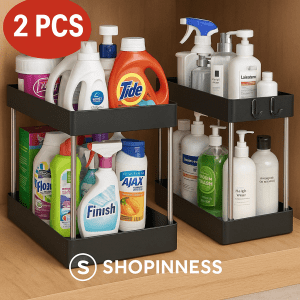 2-tier under sink organizer kitchen and bathroom storage